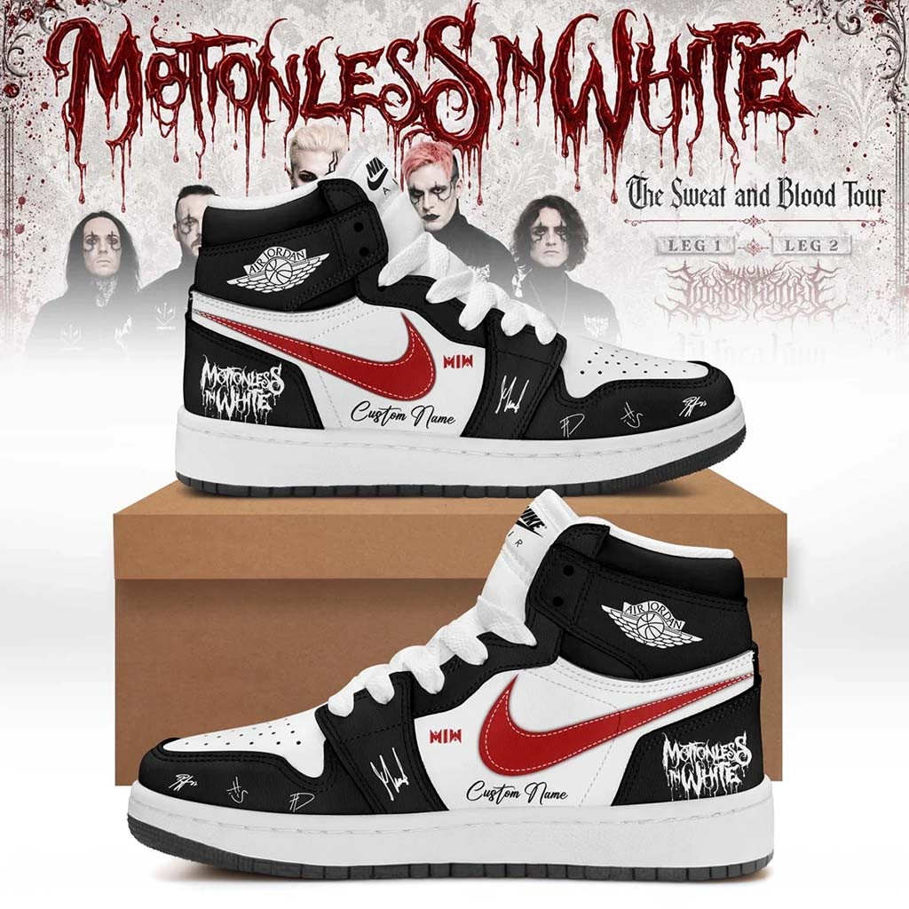 Custom Motionless In White Merch The Sweat And Blood Tour 2026 Shoes Gift For Band Fans - Kdjoy