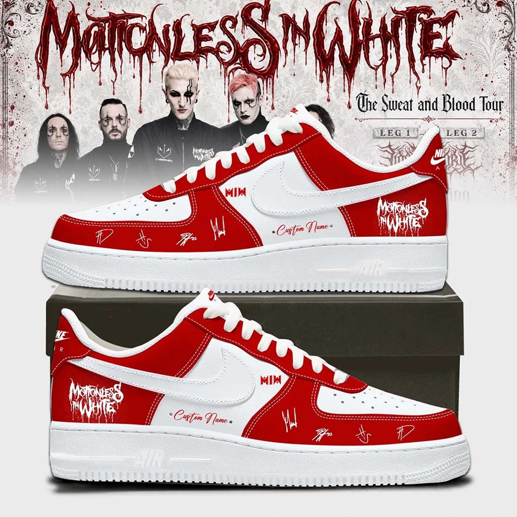 Custom Motionless In White Merch The Sweat And Blood Tour 2026 Sneakers Band Fan Gear Gifts - Kdjoy Custom Motionless In White Merch The Sweat And Blood Tour 2026 Sneakers Band Fan Gear Gifts - Kdjoy