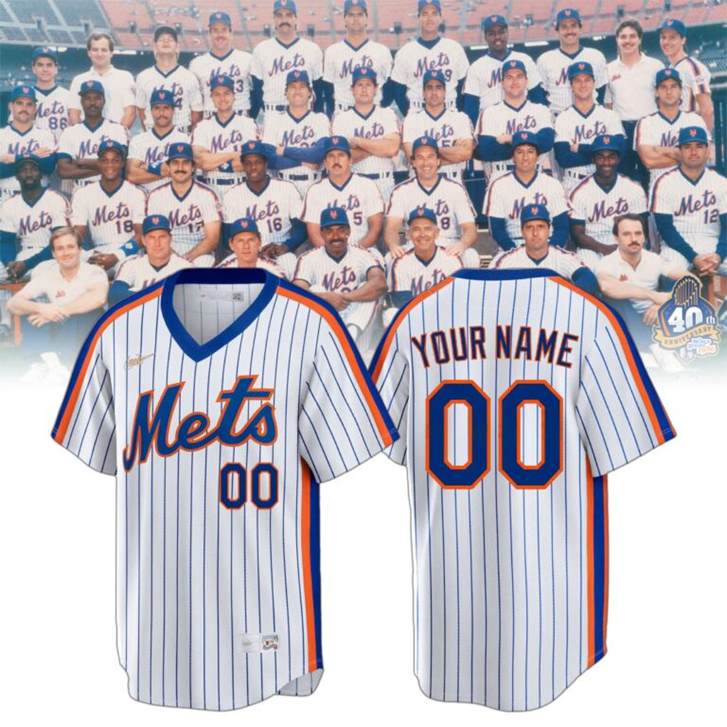 Custom New York Mets 40th Anniversary 1986 World Series 2026 Baseball Jersey Mets Merch - Kdjoy Custom New York Mets 40th Anniversary 1986 World Series 2026 Baseball Jersey Mets Merch - Kdjoy