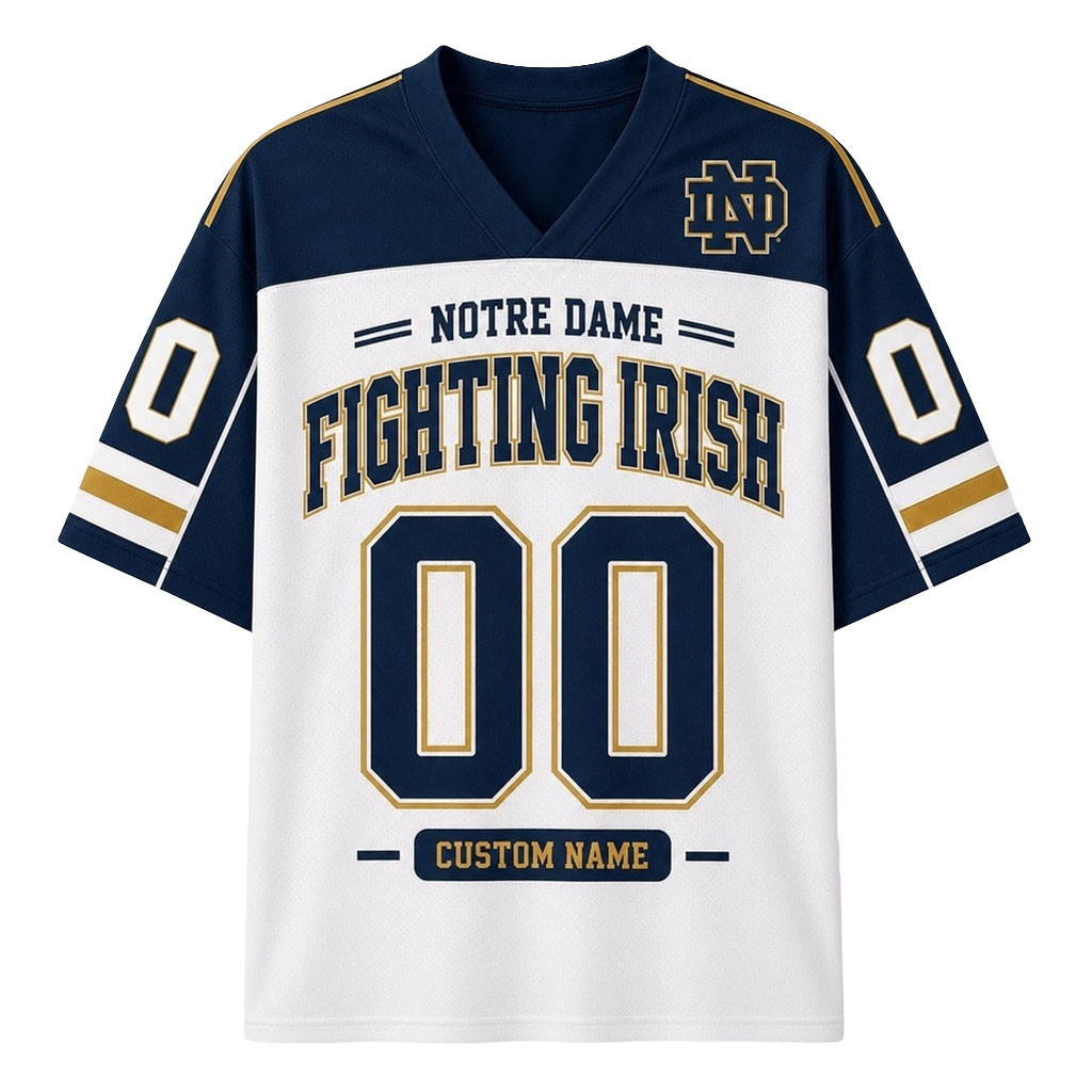 Custom Notre Dame Fighting Irish Jersey Game Day Apparel Fighting Irish Fans Gifts - Kdjoy