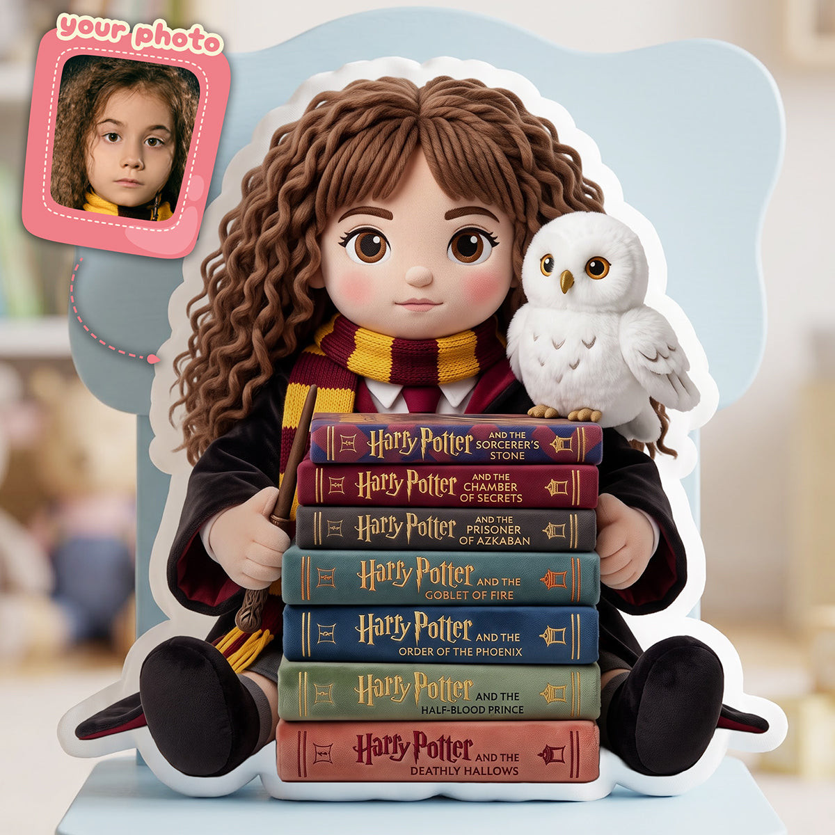 Custom Photo Harry Potter Harmony Dreams Between The Pages Pillow Gifts For Kids - Kdjoy