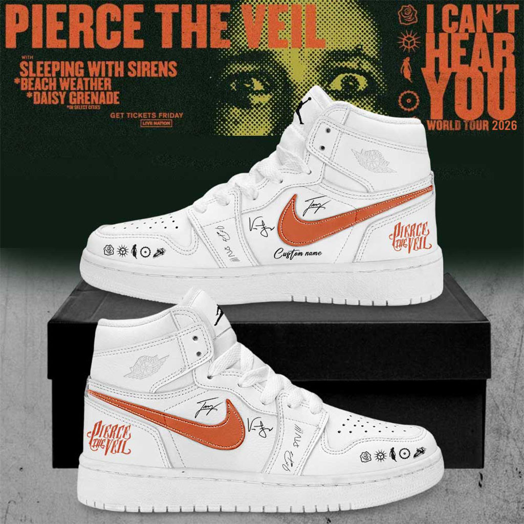 Custom Pierce The Veil Merch I Can't Hear You World Tour 2026 Signature Shoes Brother Gifts - Kdjoy