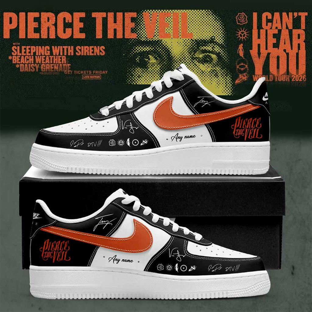 Custom Pierce The Veil Merch I Can't Hear You World Tour 2026 Signature Shoes Gifts For Music Fans - Kdjoy Custom Pierce The Veil Merch I Can't Hear You World Tour 2026 Signature Shoes Gifts For Music Fans - Kdjoy