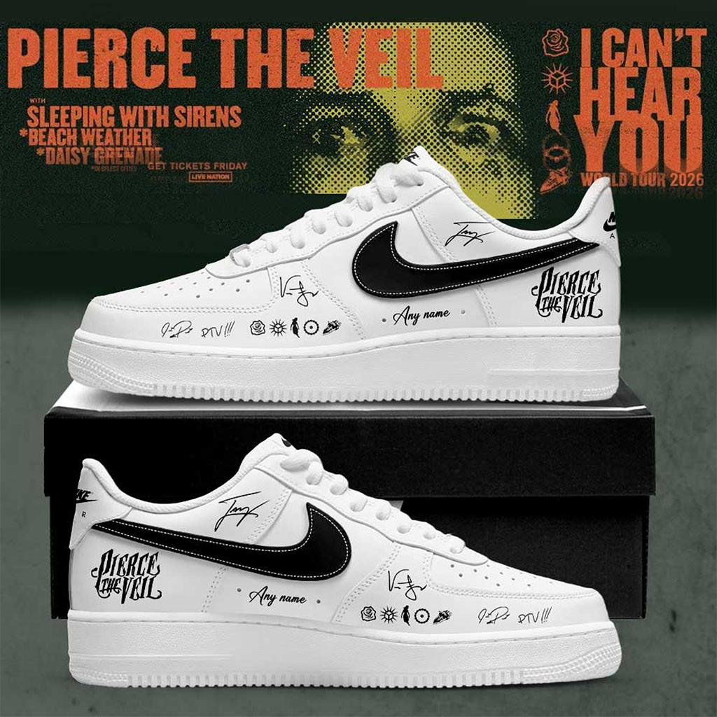 Custom Pierce The Veil Merch I Can't Hear You World Tour 2026 Signature Shoes Her Gifts - Kdjoy