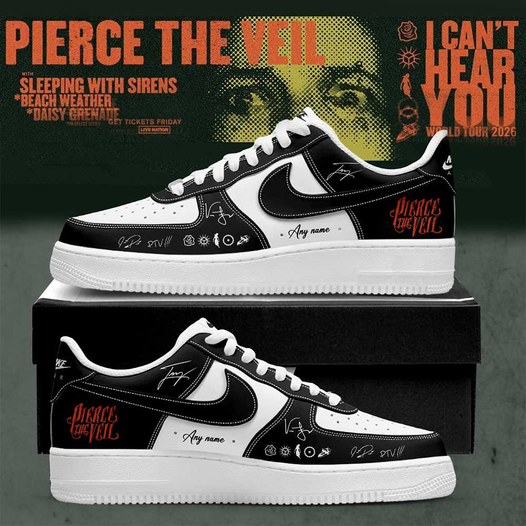 Custom Pierce The Veil Merch I Can't Hear You World Tour 2026 Signature Shoes Music Lovers Gifts - Kdjoy Custom Pierce The Veil Merch I Can't Hear You World Tour 2026 Signature Shoes Music Lovers Gifts - Kdjoy