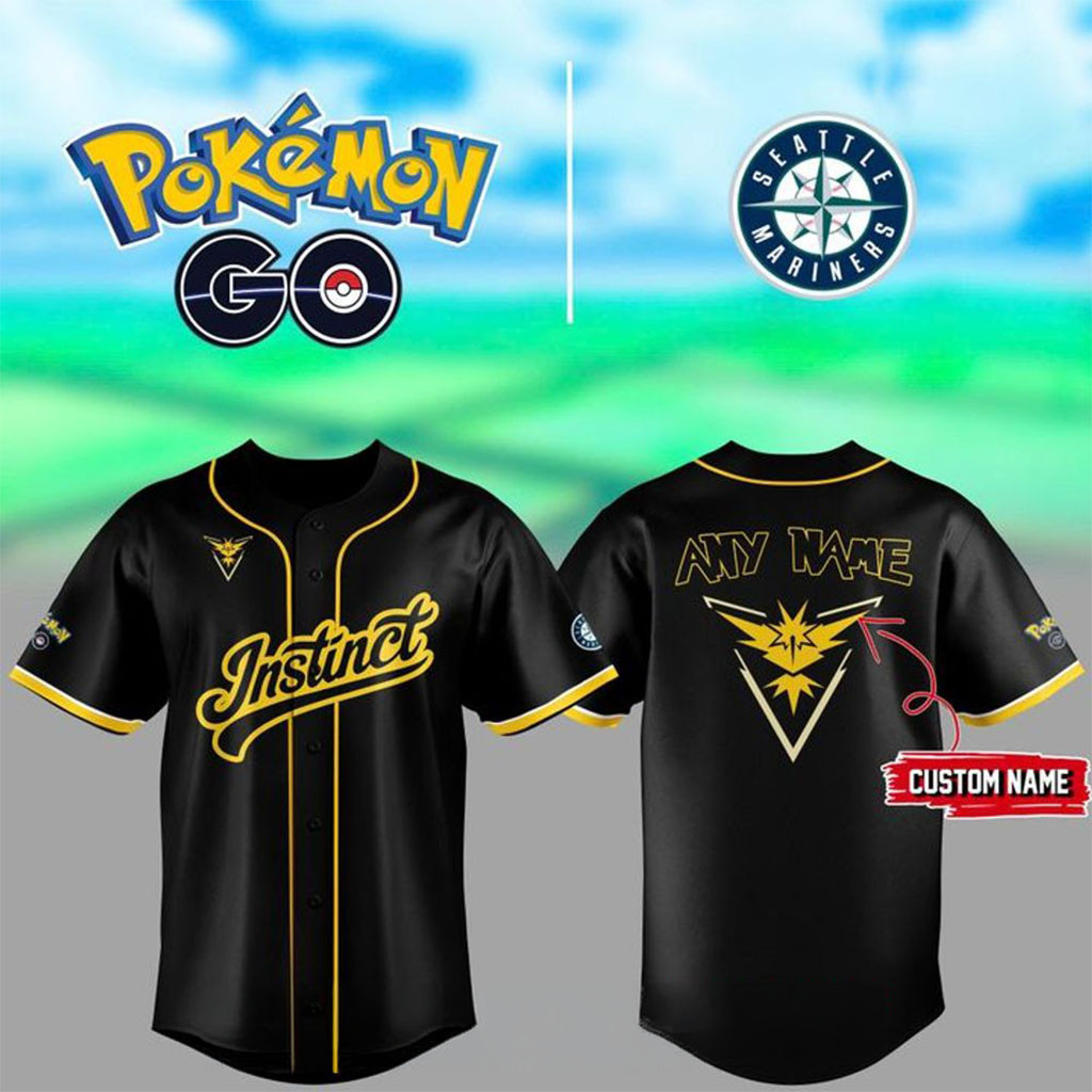 Custom Seattle Mariners x Pokemon GO Team Instinct 2026 Baseball Jersey Mariners Merch - Kdjoy Custom Seattle Mariners x Pokemon GO Team Instinct 2026 Baseball Jersey Mariners Merch - Kdjoy