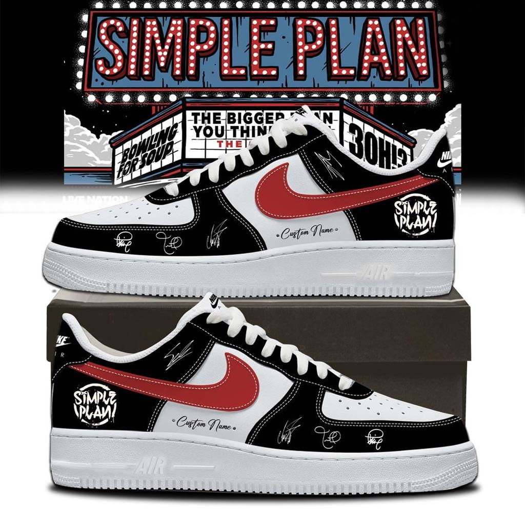 Custom Simple Plan Bigger Than You Think Tour 2026 Sneakers Simple Plan Merch Gift For Rock Fan - Kdjoy Custom Simple Plan Bigger Than You Think Tour 2026 Sneakers Simple Plan Merch Gift For Rock Fan - Kdjoy