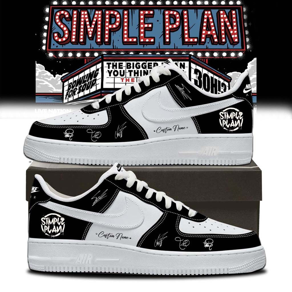 Custom Simple Plan Merch Bigger Than You Think Tour 2026 Sneakers Best Gift For Rock Fans - Kdjoy