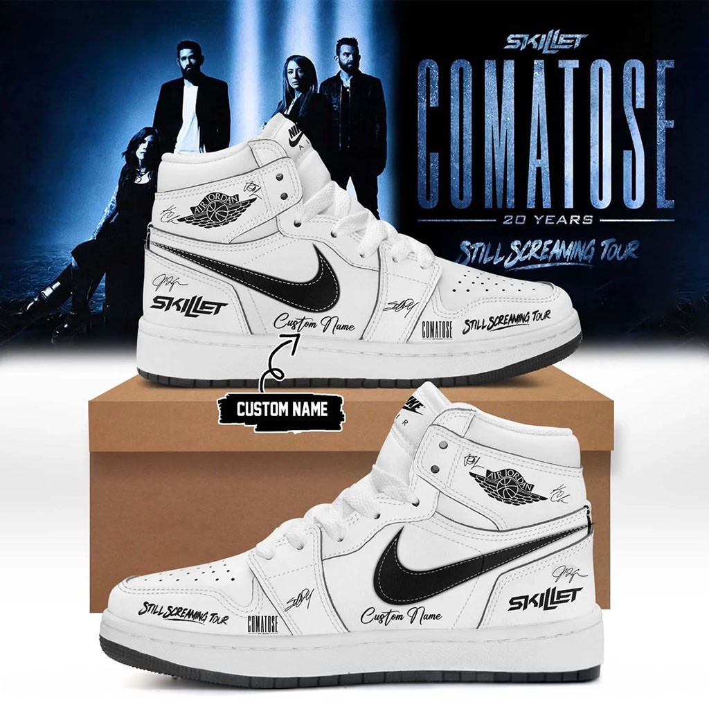 Custom Skillet Merch 2026 Comatose Still Screaming Tour Shoes Music Gift Ideas For Guys - Kdjoy