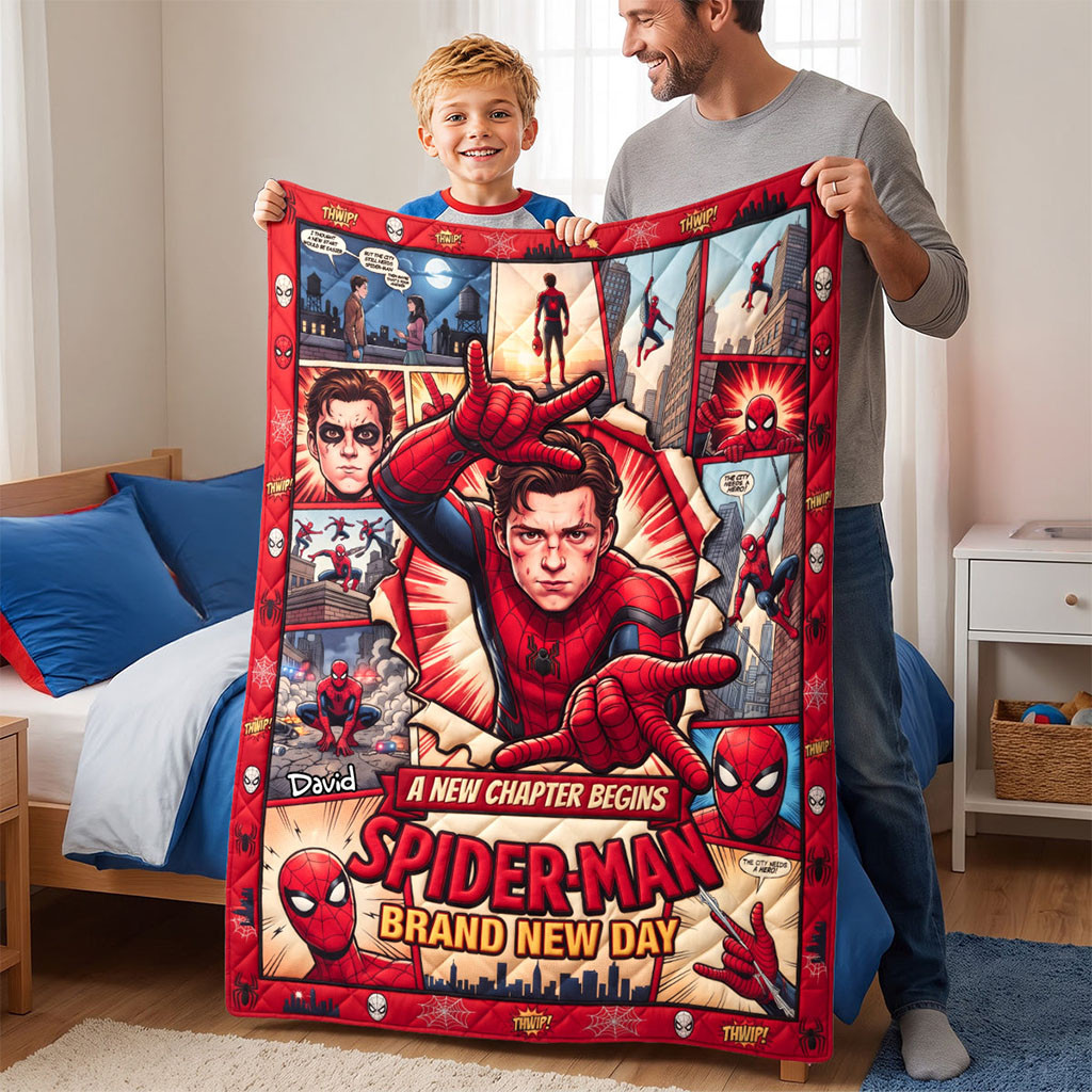 Custom Spider Man Brand New Day A New Chapter Begins Quilt Blanket Mischievous Warrior Blanket Custom Spider Man Brand New Day A New Chapter Begins Quilt Blanket Mischievous Warrior Blanket