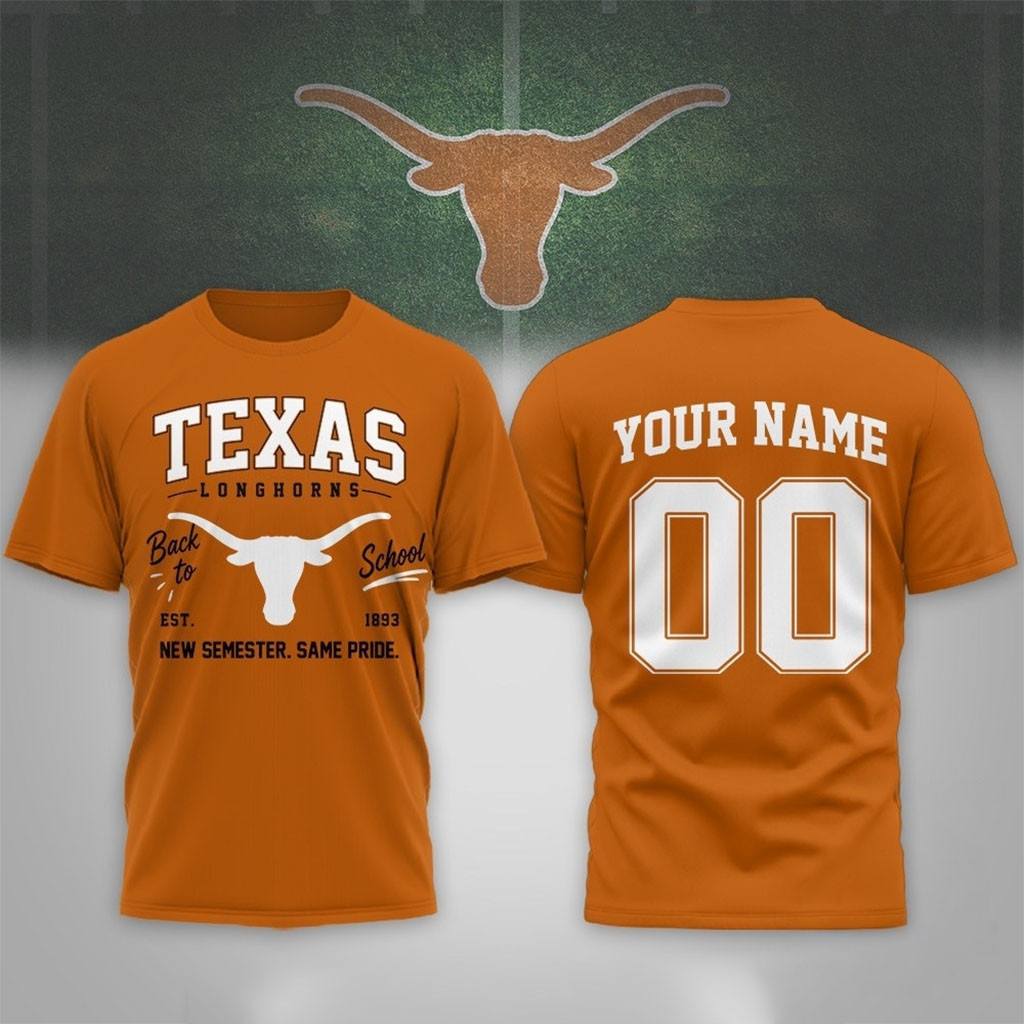 Custom Texas Longhorns NCAA Campus Pride Back To School 2026 Shirt Texas Longhorns Merch - Kdjoy