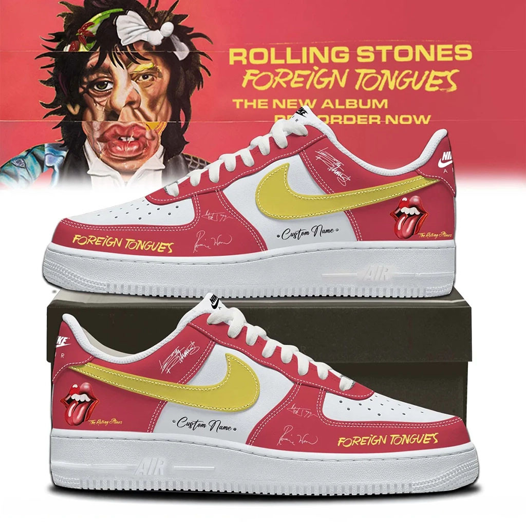 Custom The Rolling Stones Merch 2026 Foreign Tongues Signed Sneakers Gift Ideas For Husband - Kdjoy