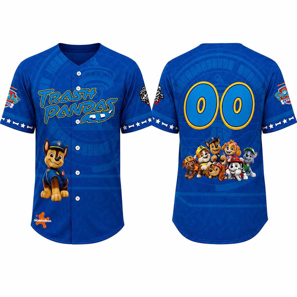 Custom Trash Pandas Rocket City Paw Patrol 2026 Jersey Rocket City Trash Pandas Merch Fan Gifts Custom Trash Pandas Rocket City Paw Patrol 2026 Jersey Rocket City Trash Pandas Merch Fan Gifts