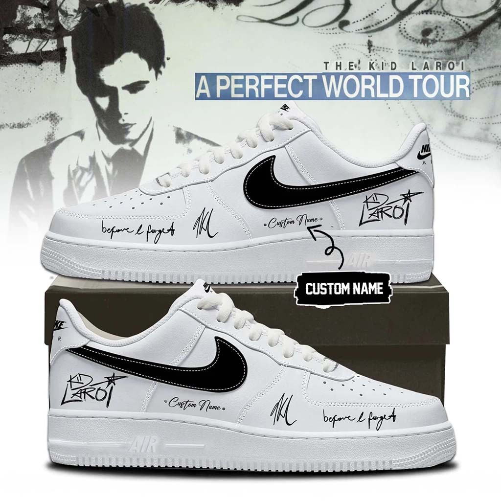 Customize The Kid Laroi Merch 2026 A Perfect World Tour Sneakers Before I Forget Shoes Fan Gear - Kdjoy