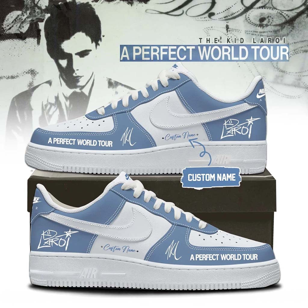 Customize The Kid Laroi Merch 2026 A Perfect World Tour Sneakers Gifts For Music Fans - Kdjoy Customize The Kid Laroi Merch 2026 A Perfect World Tour Sneakers Gifts For Music Fans - Kdjoy
