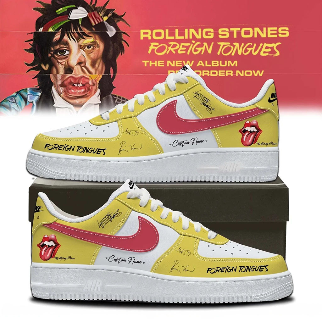 Customize The Rolling Stones Merch 2026 Foreign Tongues Sneakers Signature Music Fan Gear - Kdjoy