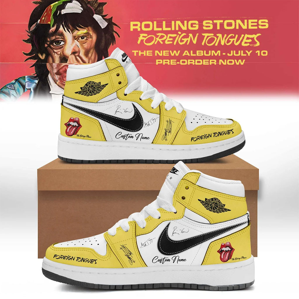 Customize The Rolling Stones Merch 2026 Foreign Tongues Sneakers Signed Gift For Music Lovers - Kdjoy
