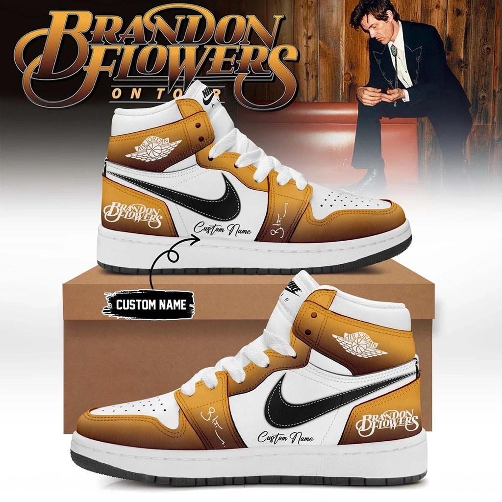 Customized Brandon Flowers On Tour 2026 Signature Sneakers Brandon Flowers Merch Fan Gifts - Kdjoy