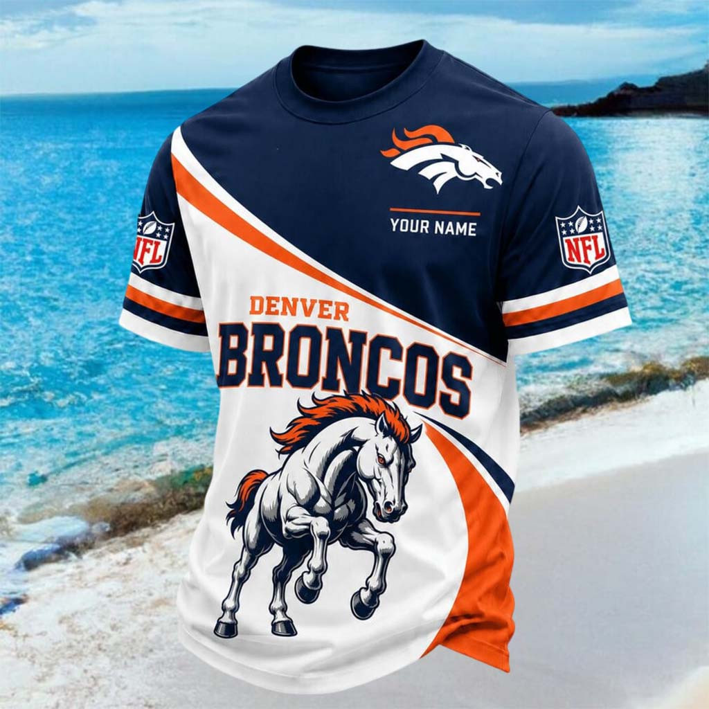 Customized Denver Broncos Horse Mascot Running Shirt Denver Football T-Shirt Broncos Merch - Kdjoy Customized Denver Broncos Horse Mascot Running Shirt Denver Football T-Shirt Broncos Merch - Kdjoy