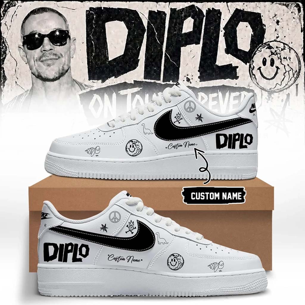 Customized Diplo On Tour Forever Signed Sneakers Diplo Merch Best Gifts For DJ Fans - Kdjoy