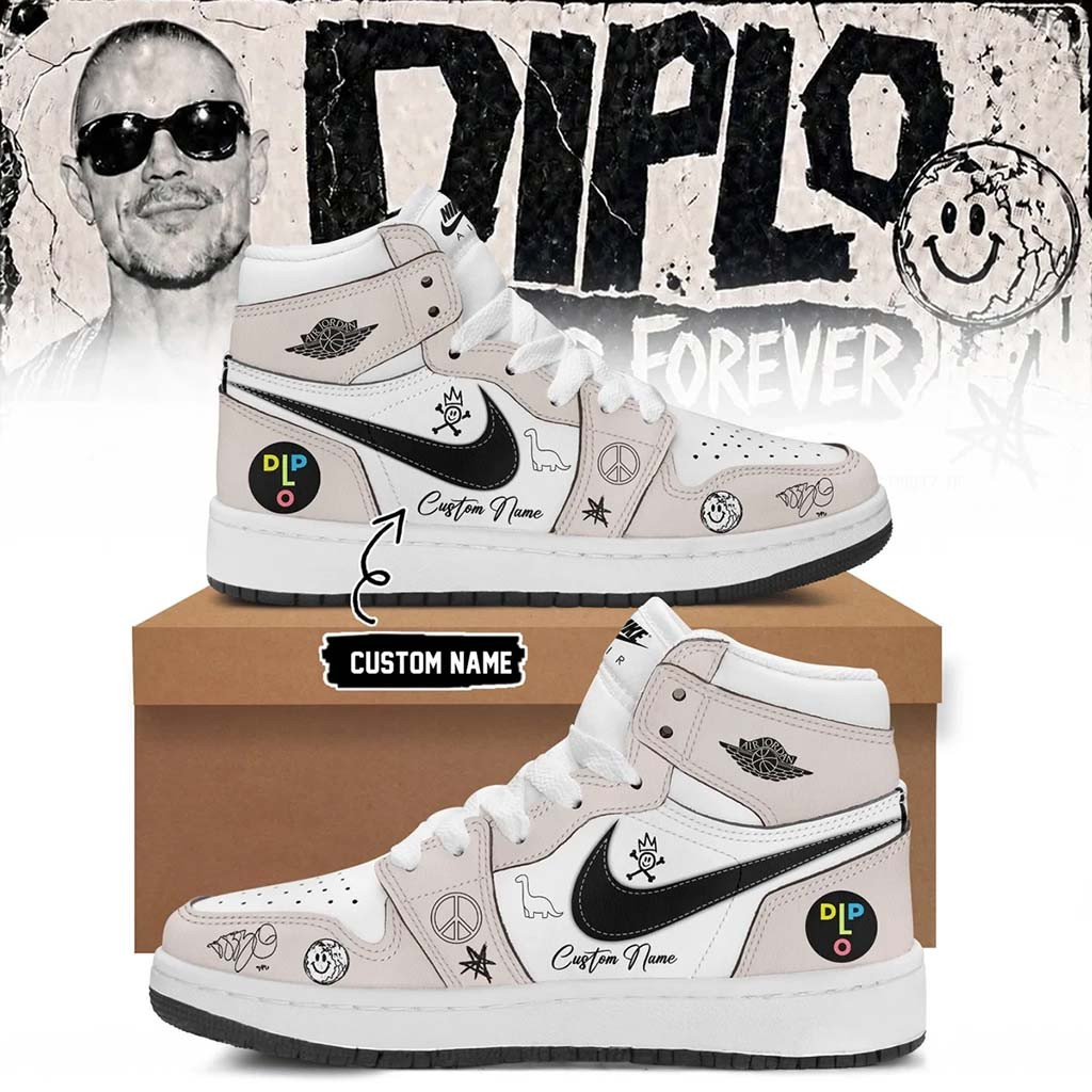 Customized Diplo On Tour Forever Signed Sneakers Diplo Merch Cool Gifts For Music Lovers - Kdjoy Customized Diplo On Tour Forever Signed Sneakers Diplo Merch Cool Gifts For Music Lovers - Kdjoy