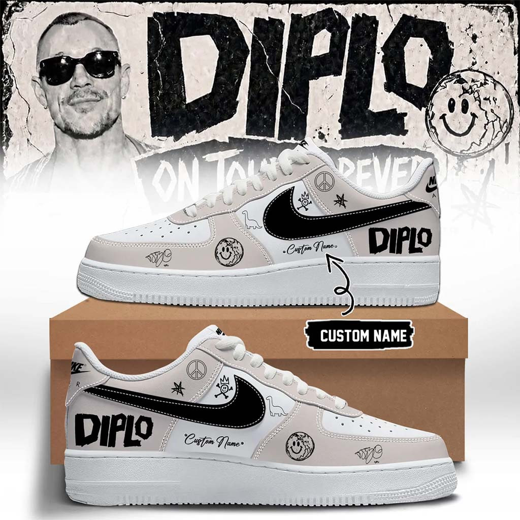Customized Diplo On Tour Forever Signed Sneakers Diplo Merch Gift Ideas For DJ Fans - Kdjoy