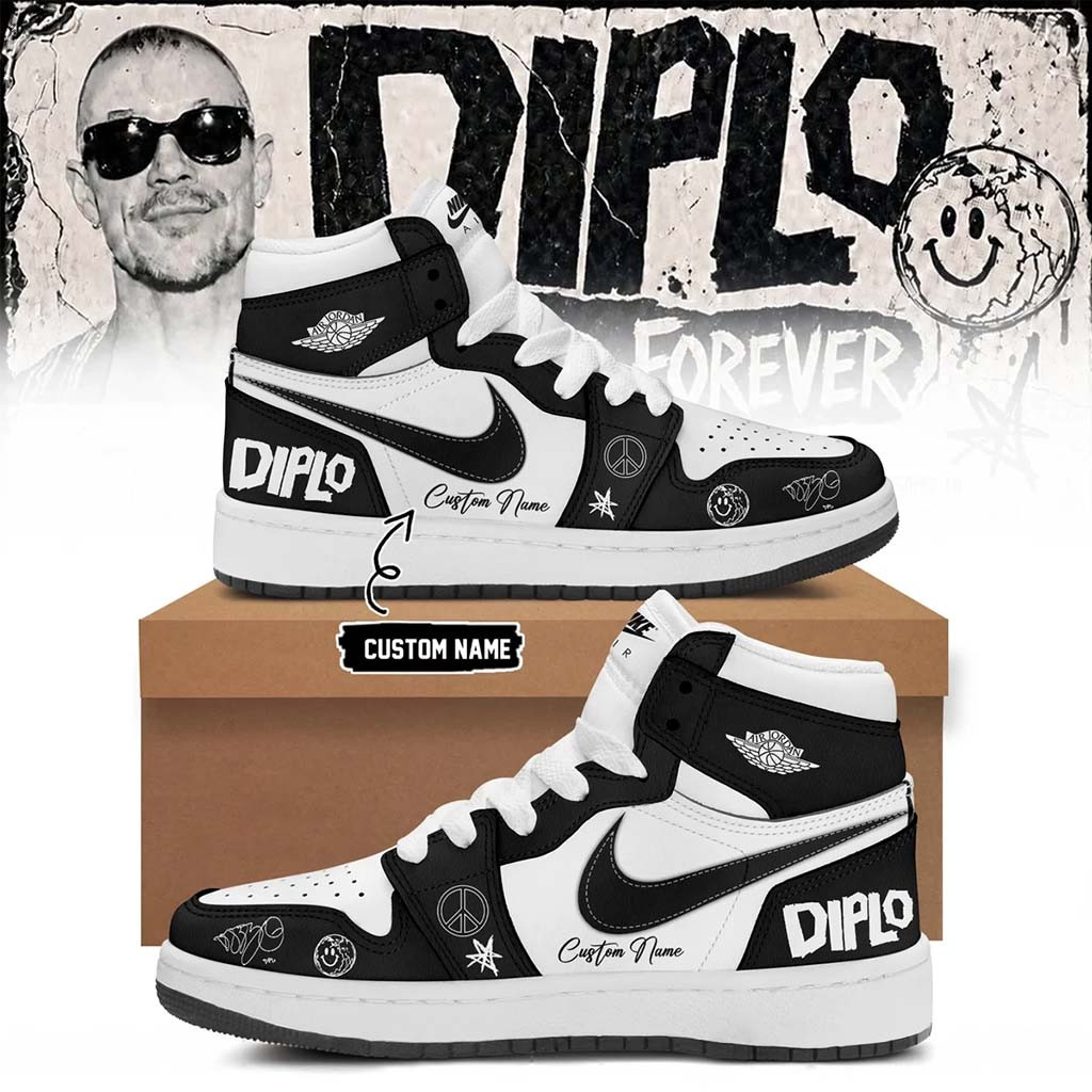 Customized Diplo On Tour Forever Signed Sneakers Diplo Merch Gifts For Music Enthusiasts - Kdjoy