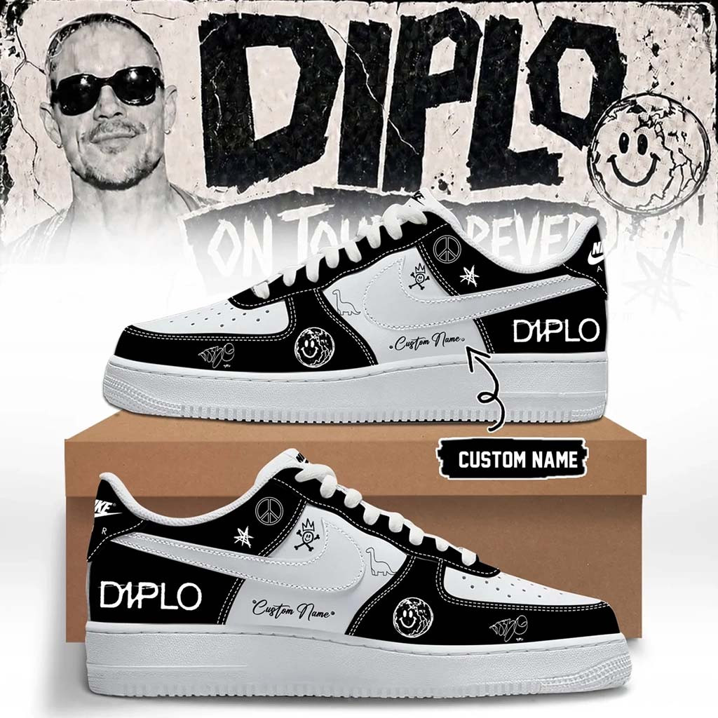 Customized Diplo On Tour Forever Signed Sneakers Diplo Merch Gifts For Music Fans - Kdjoy