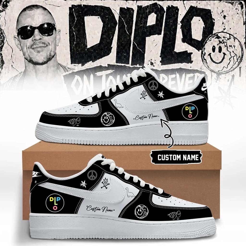 Customized Diplo On Tour Forever Signed Sneakers Diplo Merch Music Gift Ideas For Guys - Kdjoy