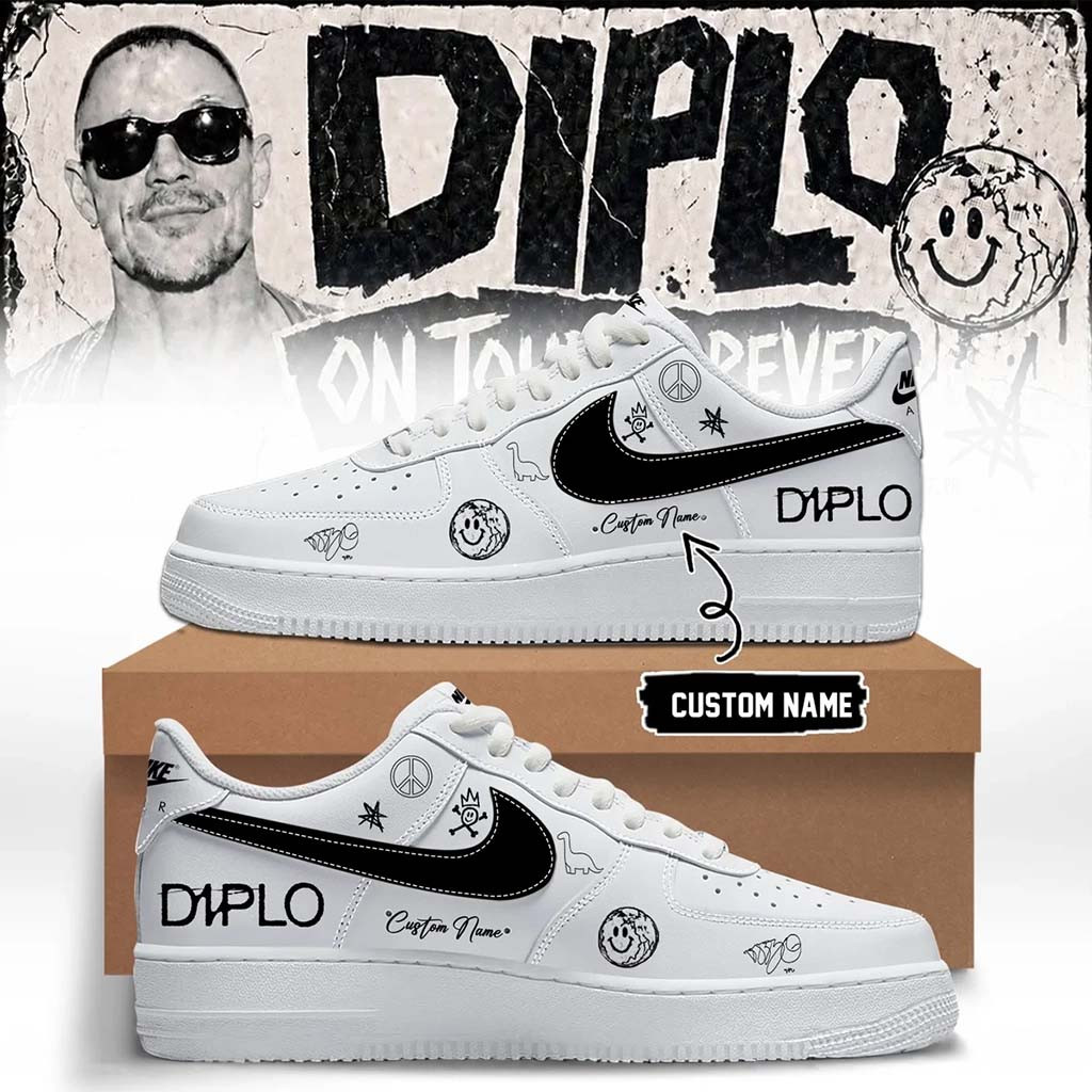Customized Diplo On Tour Forever Signed Sneakers Diplo Merch Music Lover Gifts For Him - Kdjoy