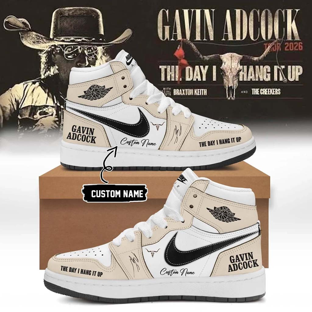 Customized Gavin Adcock The Day I Hang It Up Tour Signature Shoes Gavin Adcock Merch Fan Gifts - Kdjoy