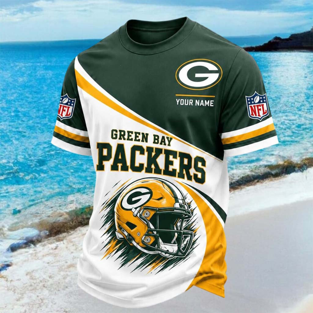 Customized Green Bay Packers Shirt Green Bay Football T-Shirt Packers Merch Husband Gifts - Kdjoy