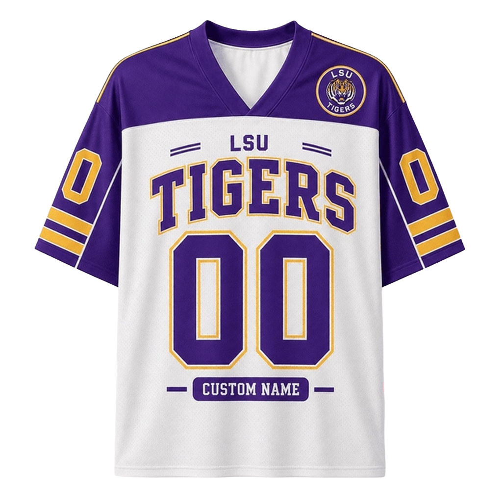 Customized LSU Tigers Jersey Football Game Day Clothing Gifts For LSU Tigers Fans - Kdjoy