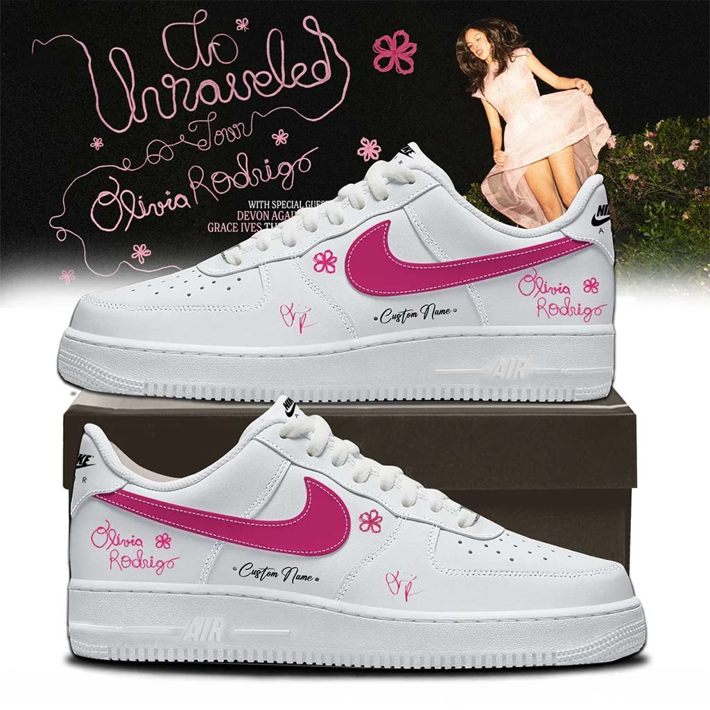 Customized Olivia Rodrigo Merch The Unraveled Tour Signed Shoes Gifts For Music Lovers - Kdjoy