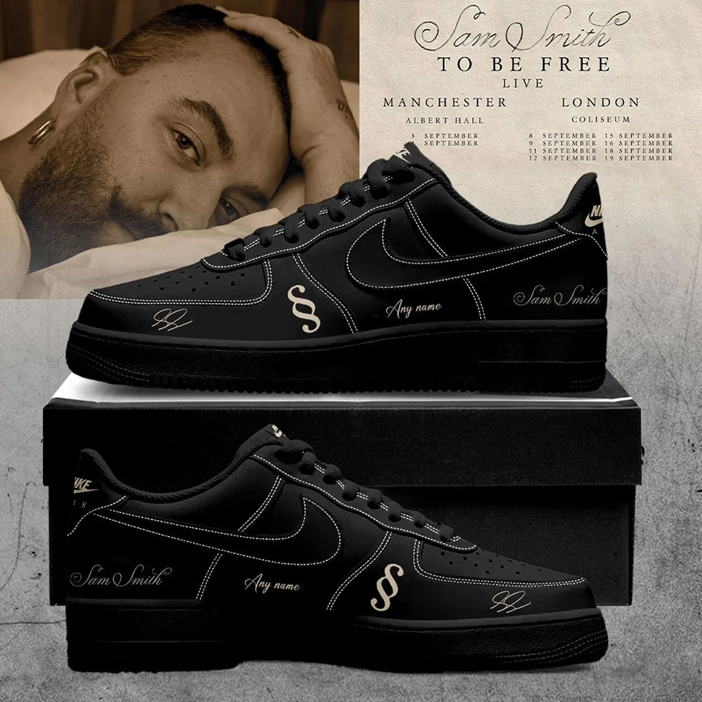 Customized SAM SMITH To Be Free Live Shoes Black Sam Smith Merch Gifts For Music Lovers - Kdjoy Customized SAM SMITH To Be Free Live Shoes Black Sam Smith Merch Gifts For Music Lovers - Kdjoy
