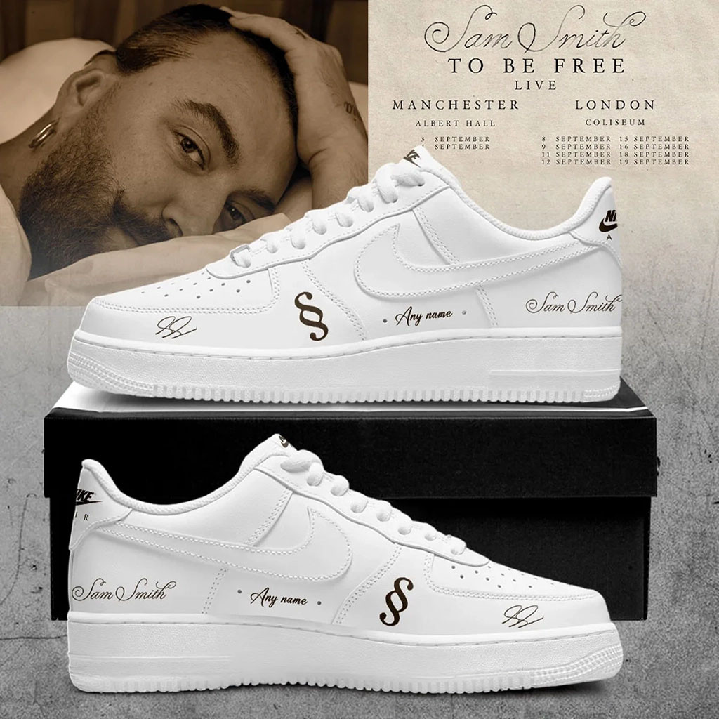 Customized SAM SMITH To Be Free Live Shoes White Sam Smith Merch Best Gifts For Music Lovers - Kdjoy