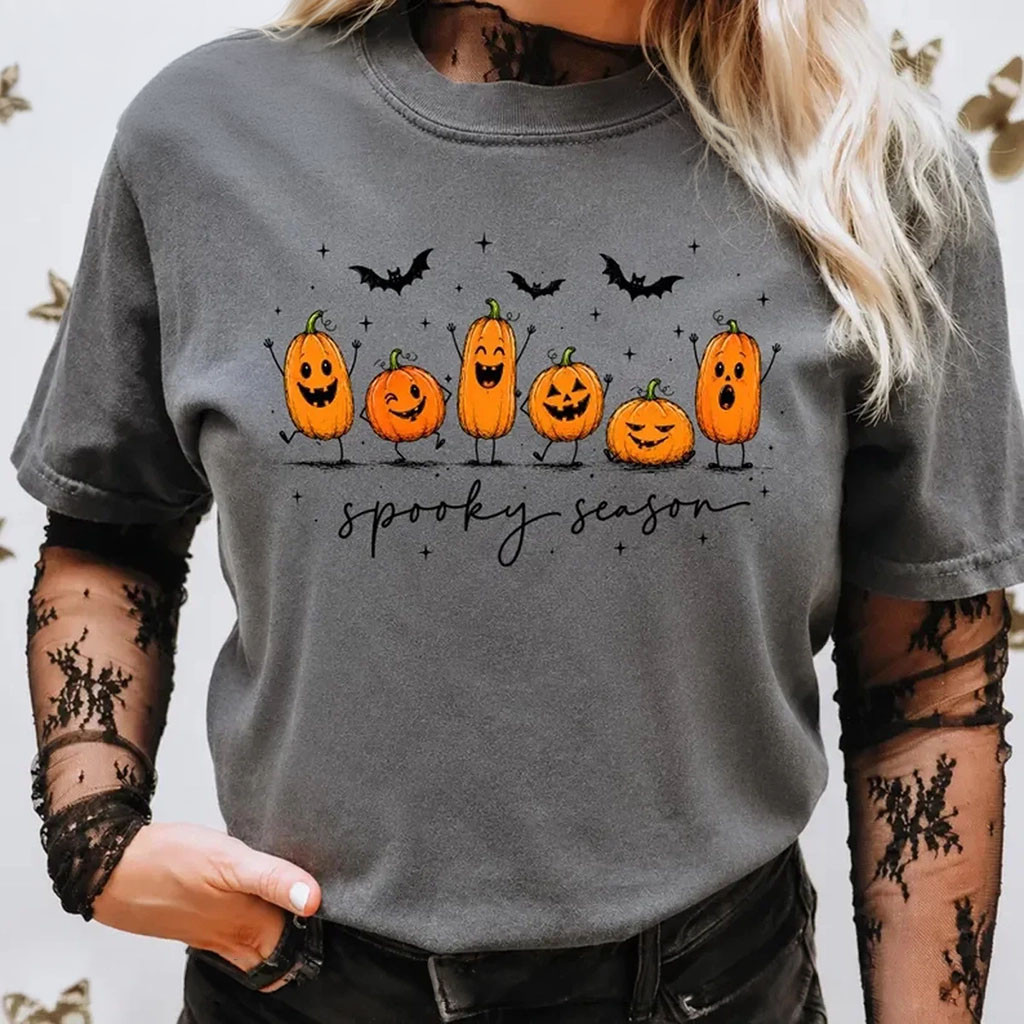 Cute Halloween Pumpkin Shirt Spooky Season Pumpkin Tee Funny Jack O Lantern Clothing Gifts - Kdjoy Cute Halloween Pumpkin Shirt Spooky Season Pumpkin Tee Funny Jack O Lantern Clothing Gifts - Kdjoy