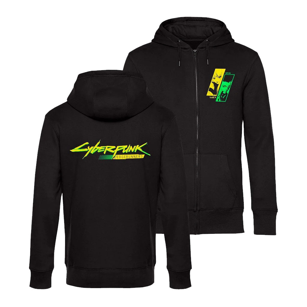 Cyberpunk 2077 Merch 2026 Cyberpunk Edgerunners Duo On Chest Zip Hoodie Brother Gifts - Kdjoy