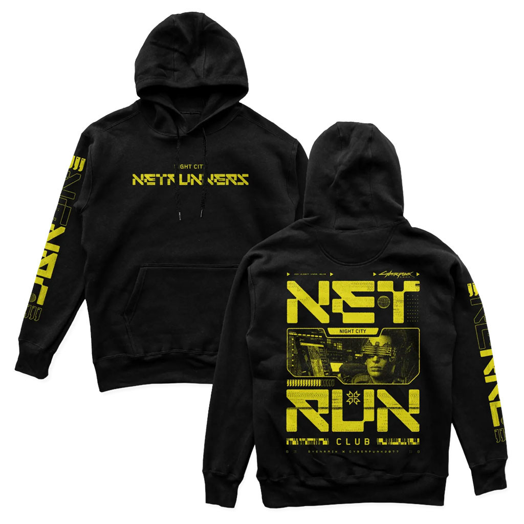 Cyberpunk 2077 Merch 2026 Net Run Club Hoodie Video Game Lovers Clothing Husband Gifts - Kdjoy