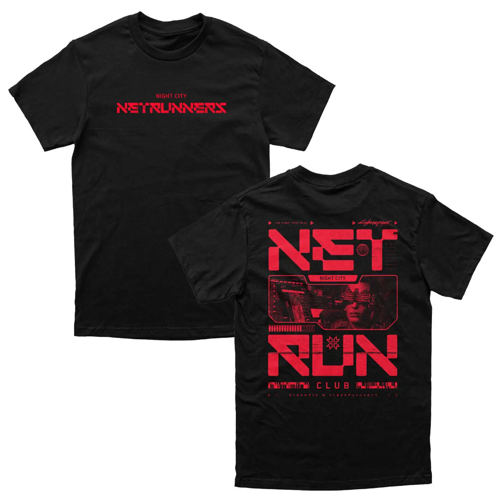 Cyberpunk 2077 Merch 2026 Net Run Club T-Shirt Black Video Game Lover Gift Ideas - Kdjoy Cyberpunk 2077 Merch 2026 Net Run Club T-Shirt Black Video Game Lover Gift Ideas - Kdjoy