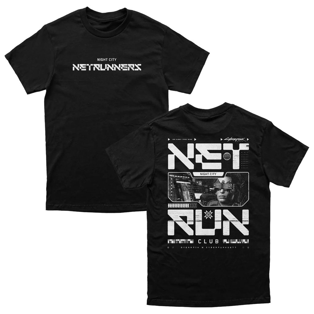 Cyberpunk 2077 Merch 2026 Net Run Club T-Shirt Night City Netrunners Shirt Gift For Gamers - Kdjoy