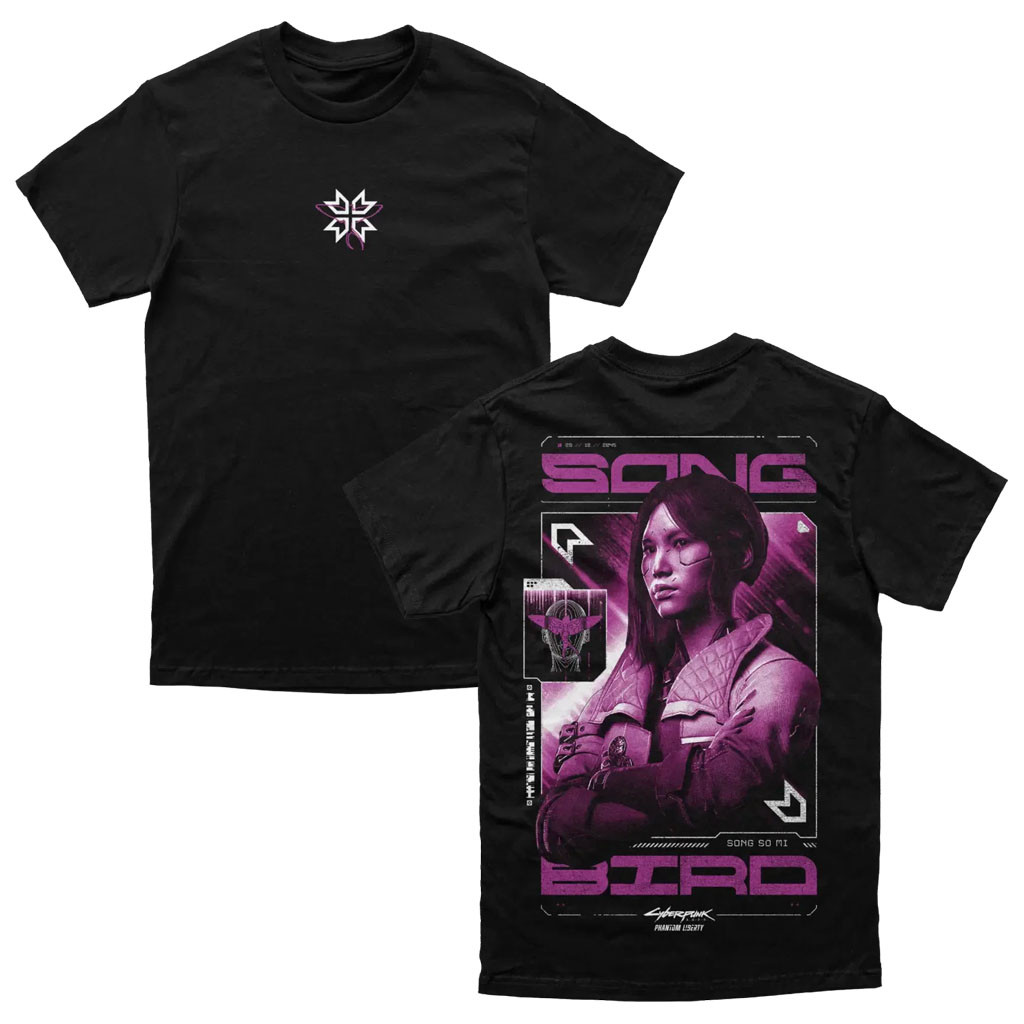 Cyberpunk 2077 Merch 2026 Songbird T-Shirt Unique Gift For Boyfriend Birthday - Kdjoy