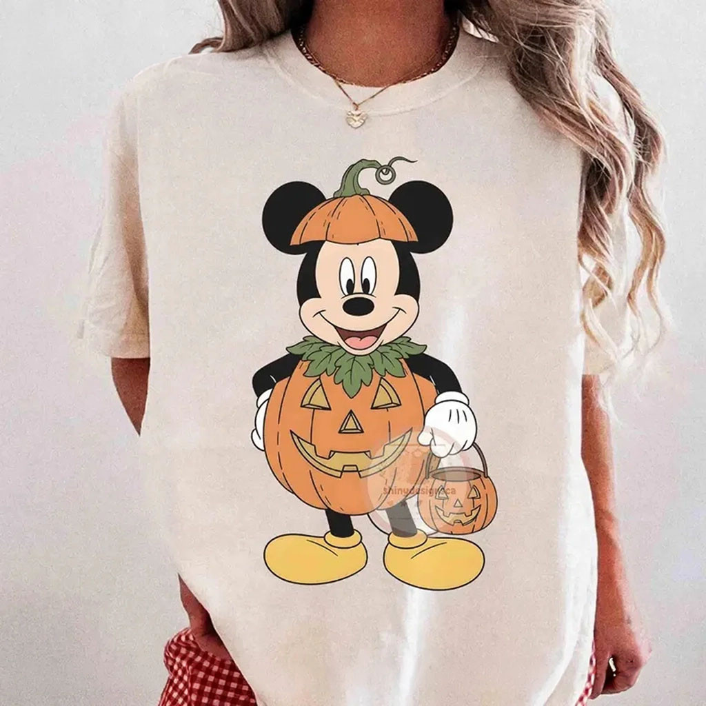 D Mickey Pumpkin Costume Halloween 2026 Mickey Spooky Tee Gift For Halloween - Kdjoy