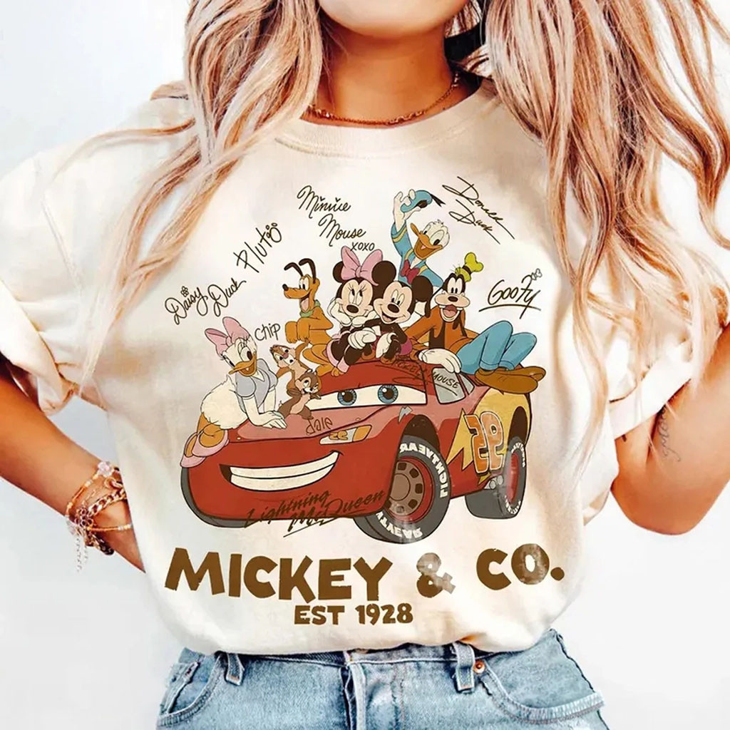 D Pixar Cars T-Shirt Mickey And Co Shirt Cartoon Lovers Apparel Gift For Besties - Kdjoy D Pixar Cars T-Shirt Mickey And Co Shirt Cartoon Lovers Apparel Gift For Besties - Kdjoy
