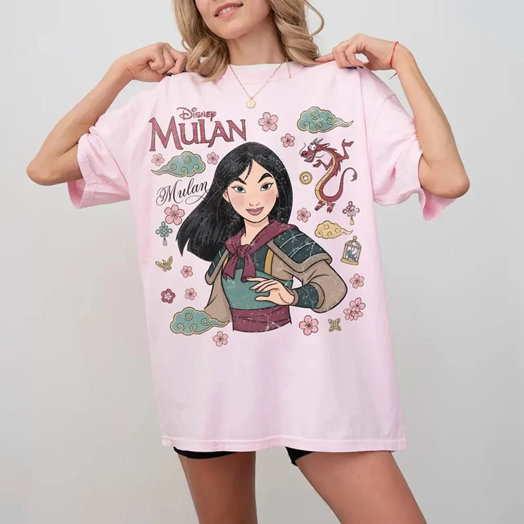 D Princess Mulan Vintage T-Shirt Mushu Dragon Graphic Tee Mulan Merch Gift For Her - Kdjoy D Princess Mulan Vintage T-Shirt Mushu Dragon Graphic Tee Mulan Merch Gift For Her - Kdjoy