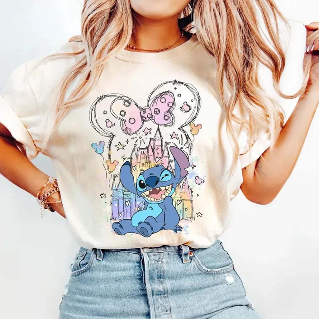 D Stitch Shirt Mickey Castle T-Shirt Lilo And Stitch Merch Present For Cartoon Lovers - Kdjoy D Stitch Shirt Mickey Castle T-Shirt Lilo And Stitch Merch Present For Cartoon Lovers - Kdjoy