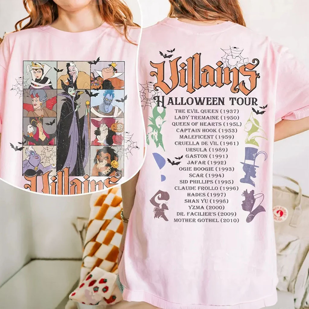 D Villains Evil Tour Halloween Shirt Ursula Cruella Maleficent Tee Best Gift For Halloween - Kdjoy D Villains Evil Tour Halloween Shirt Ursula Cruella Maleficent Tee Best Gift For Halloween - Kdjoy