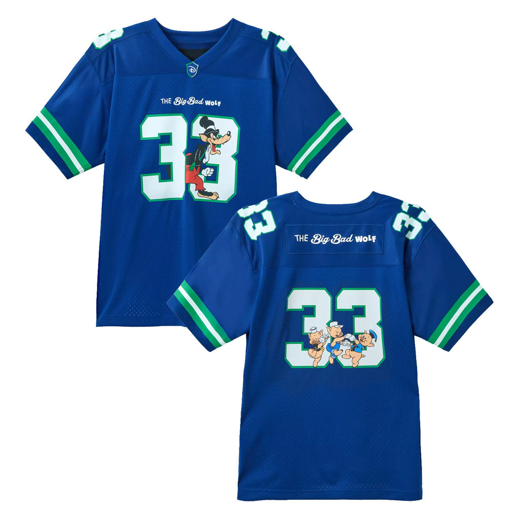 D Villains Merch 2026 The Big Bad Wolf Football Jersey Three Little Pigs Merch Gift For Brother - Kdjoy