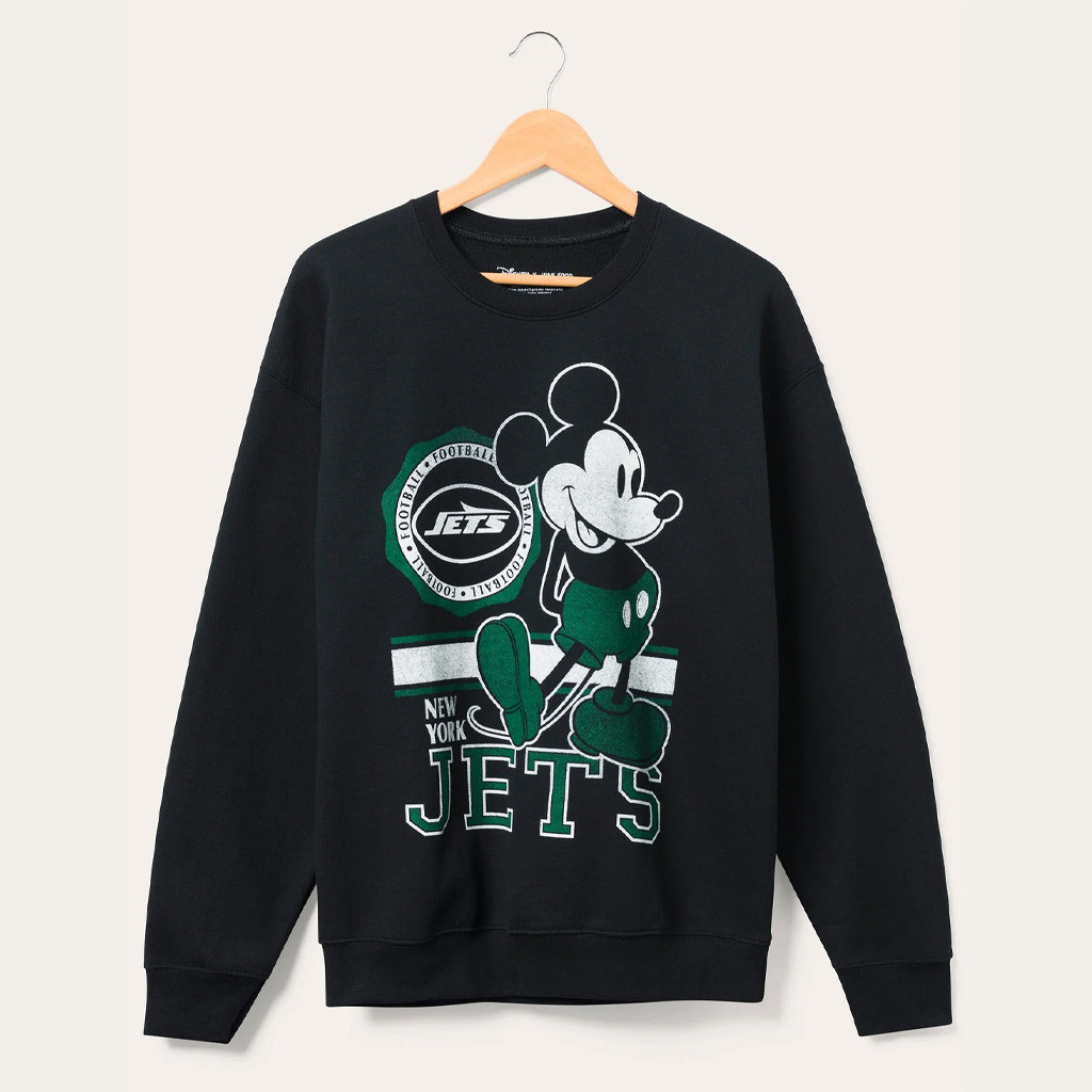 D X Junk Food Football Collection Merch 2026 New York Jets Mickey Sweatshirt Jets Merch Gifts - Kdjoy D X Junk Food Football Collection Merch 2026 New York Jets Mickey Sweatshirt Jets Merch Gifts - Kdjoy
