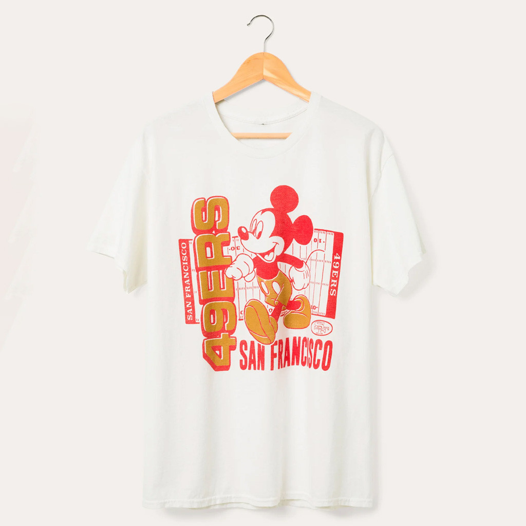 D X Junk Food Football Collection Merch 2026 San Francisco 49ers Mickey Field Shirt 49ers Merch - Kdjoy D X Junk Food Football Collection Merch 2026 San Francisco 49ers Mickey Field Shirt 49ers Merch - Kdjoy